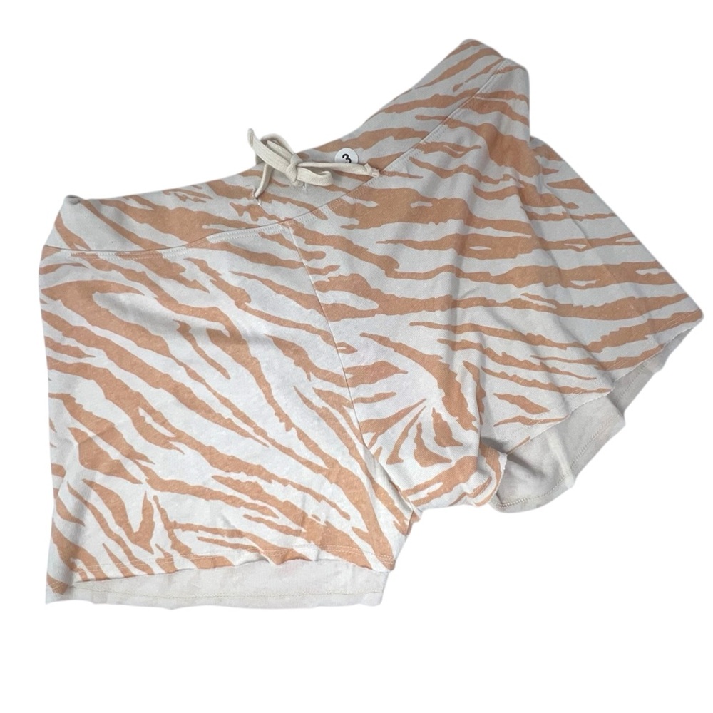 Sundry Shorts Anthropologie Women's Peach and White Zebra Print
